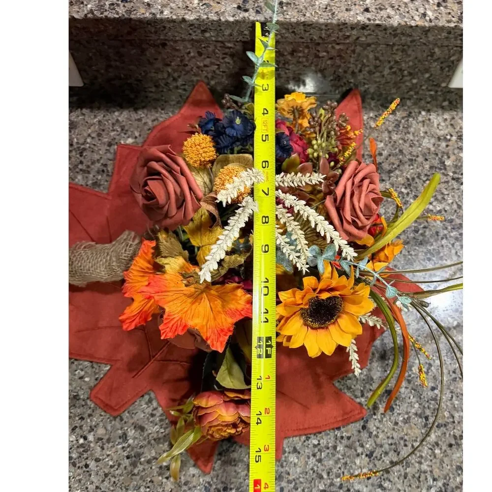 IKEA SOCKER Discontinued Milk Can Vase Fall Floral Arrangement Leaf Mat 3pc Set